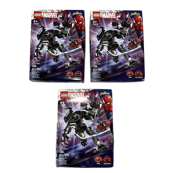 Lego 76276 Marvel Venom Mech Armor vs Miles Morales Lot of 3 Sets Damaged Boxes - Picture 1 of 8
